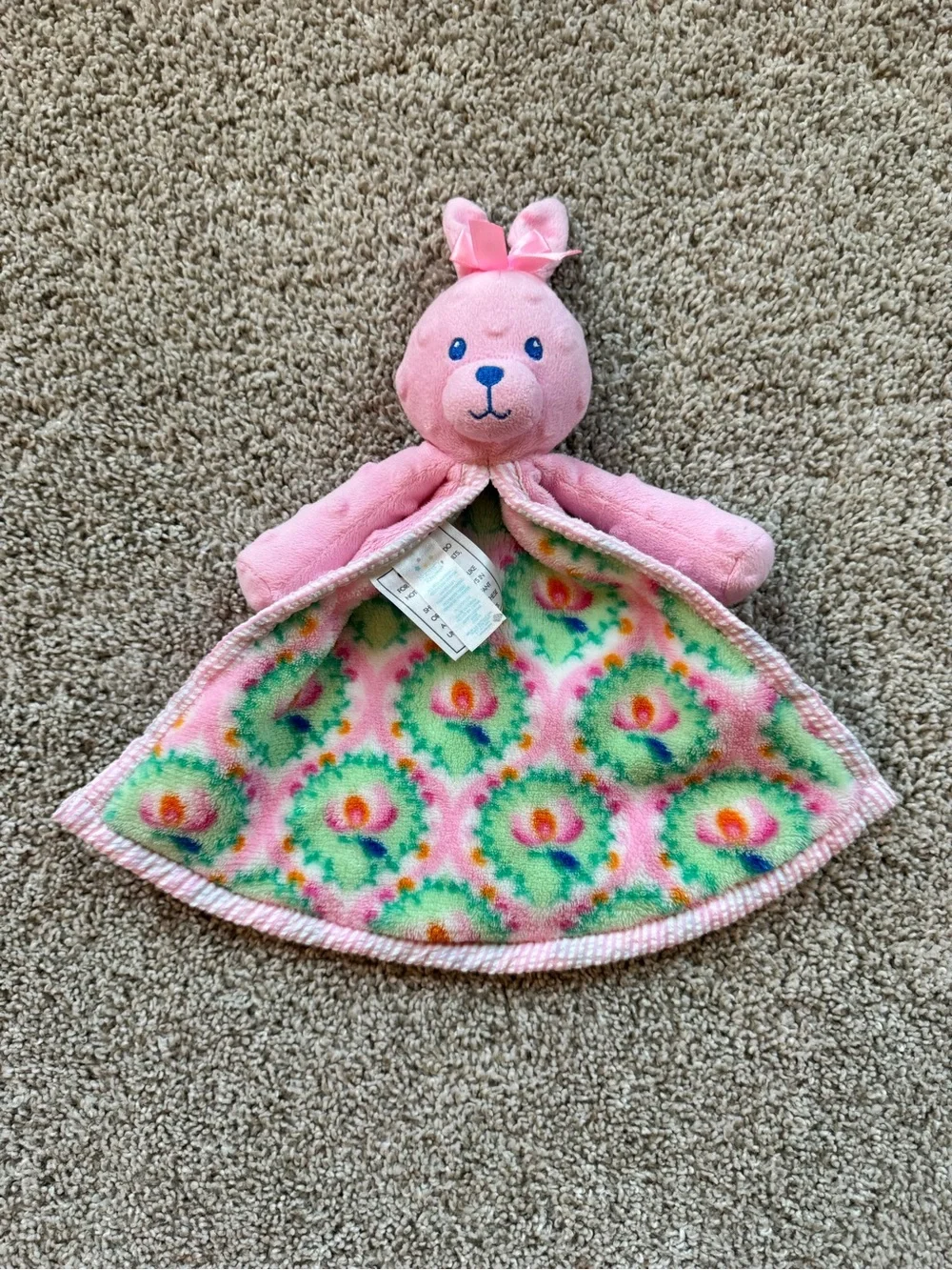 Jellycat Baby Lovey Security Blanket Lot Bunny Koala Flower Pink Green Plush